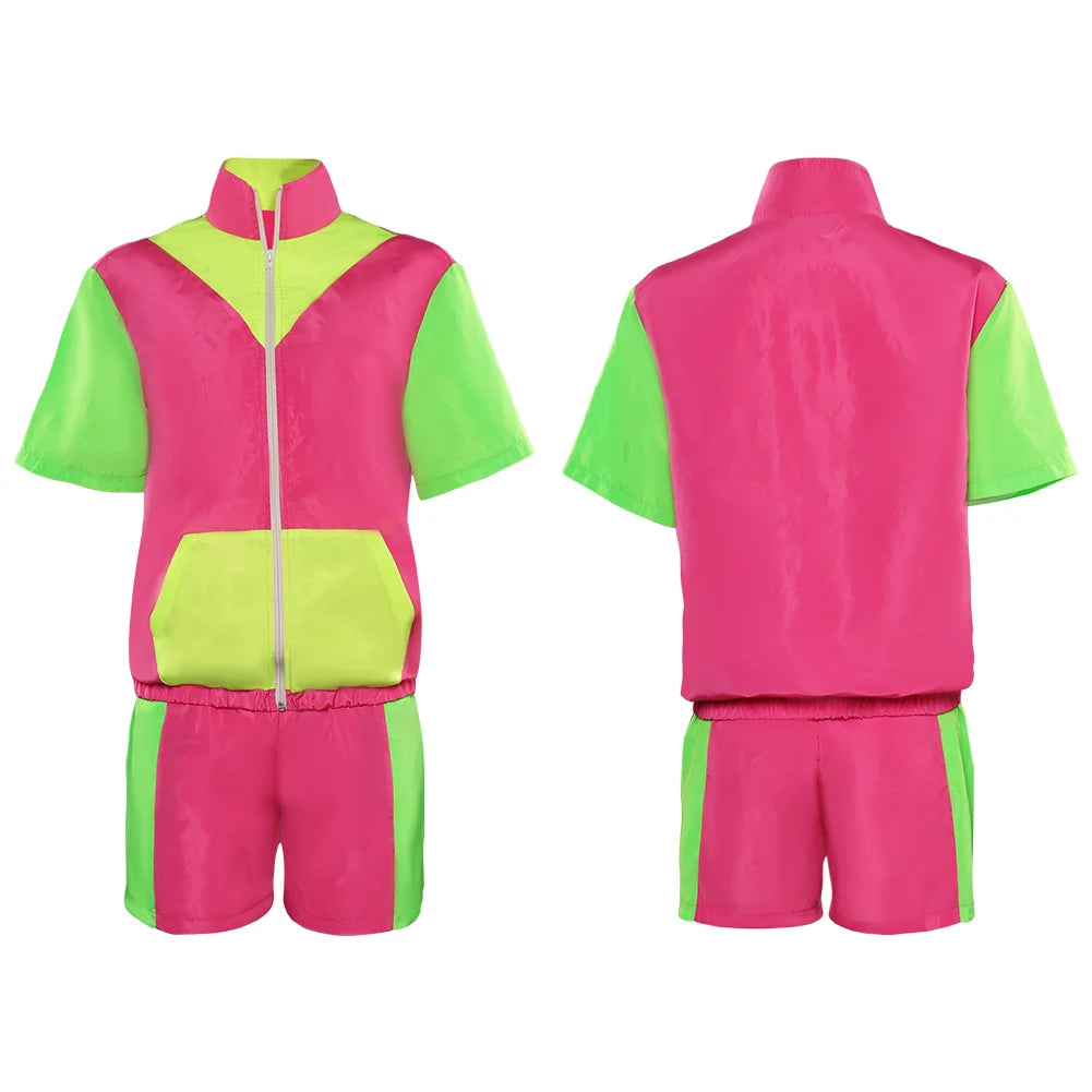6-Delers Neon 80s Treningstøy Kostyme for Damer