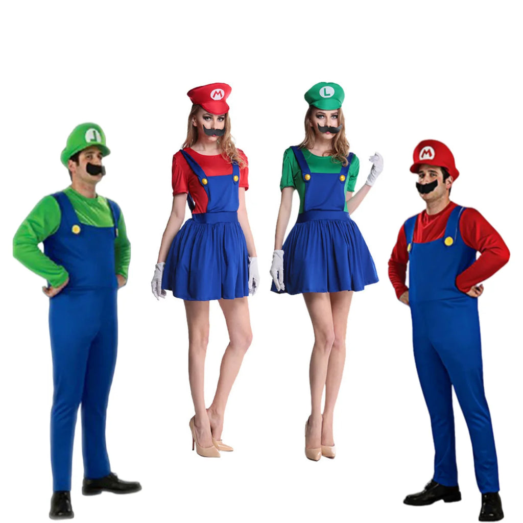 Super Mario Bros Luigi Eksklusivt Kostymesett