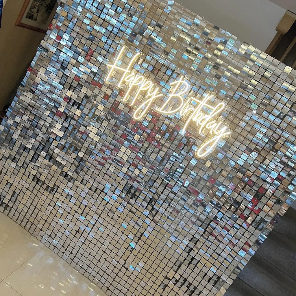 Glitter Bakgrunnsgardin for Fotovegg 1x2m