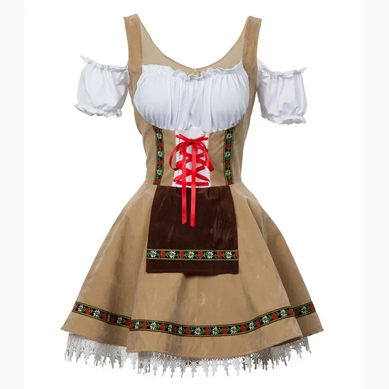 Klassisk Dirndl Oktoberfest-kjole til Dame