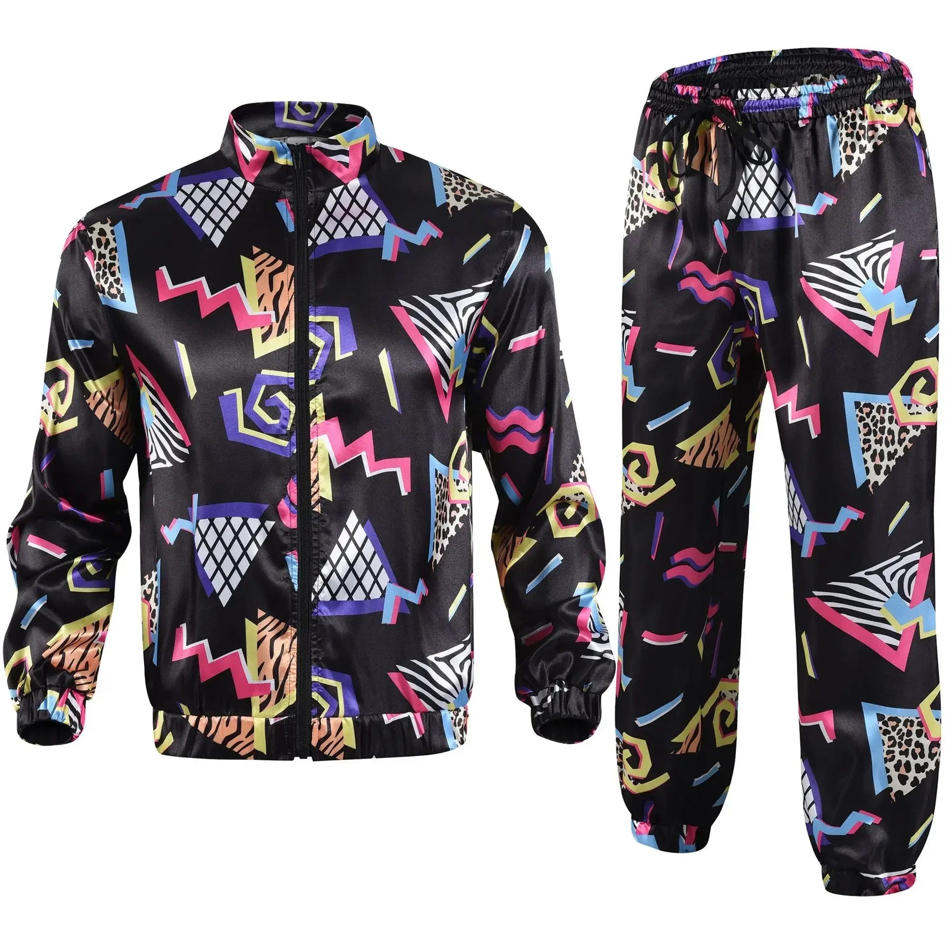 Retro 80s & 90s Treningsdress Kostyme for Herre