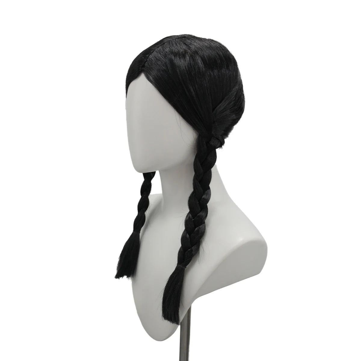 Wednesday Addams Sorte Fletter Parykk