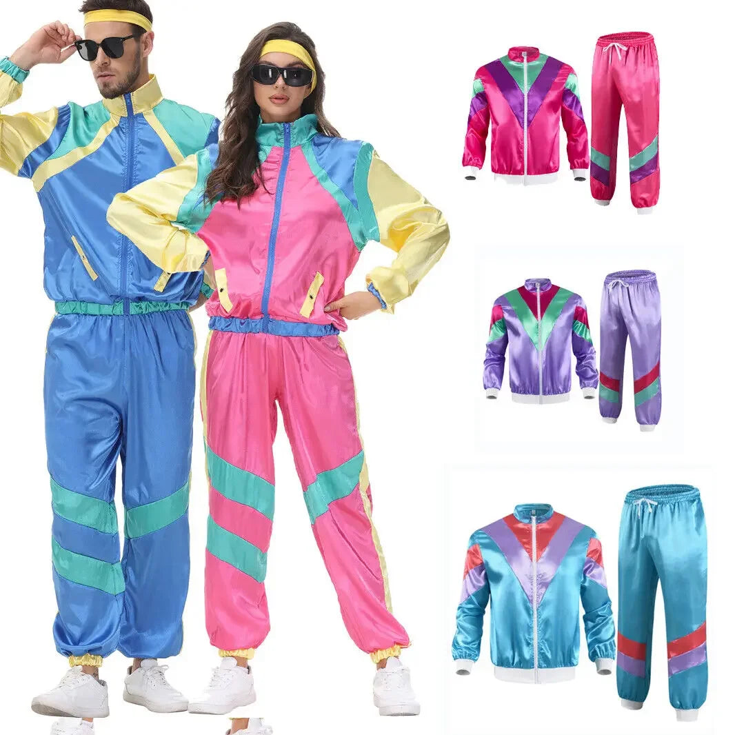 Klassisk 80s & 90s Shell Suit Kostyme for Herre