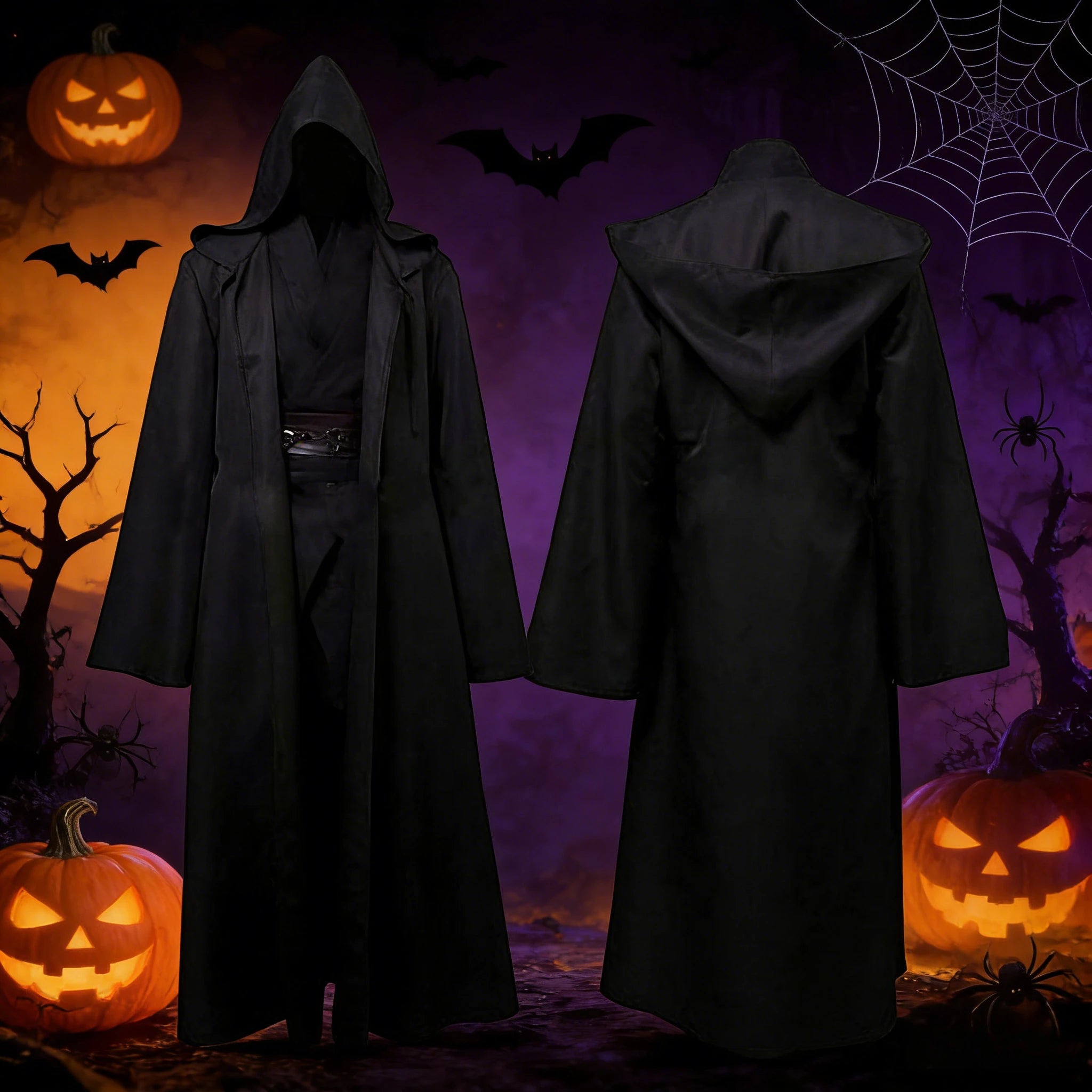 Svart Jedi / Vampyr Kappe for Voksne