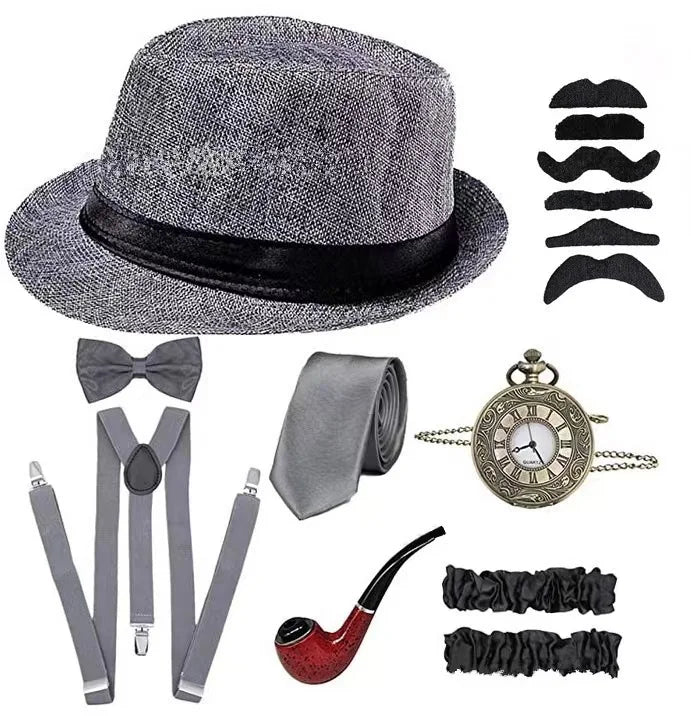 Roaring 20s Herre Tilbehørsett (Gatsby Gangster)
