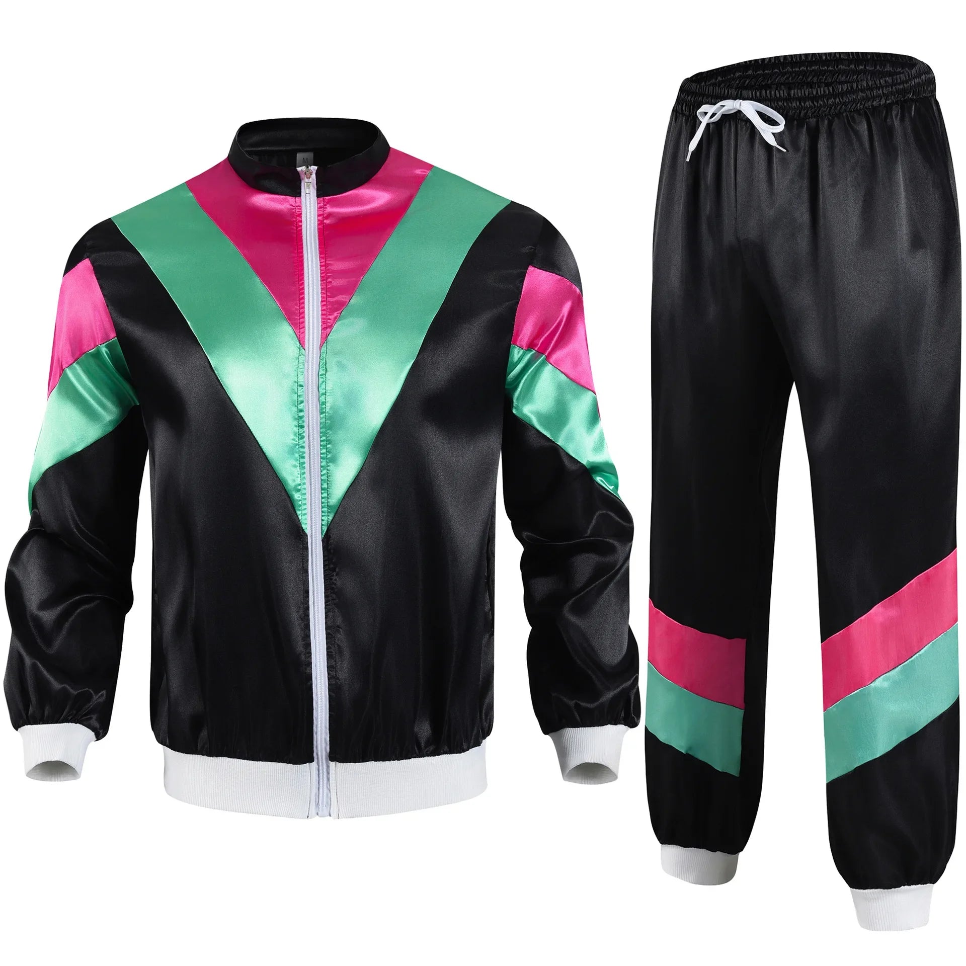 Klassisk 80s Retro Vindjakke Treningsdress for Herre
