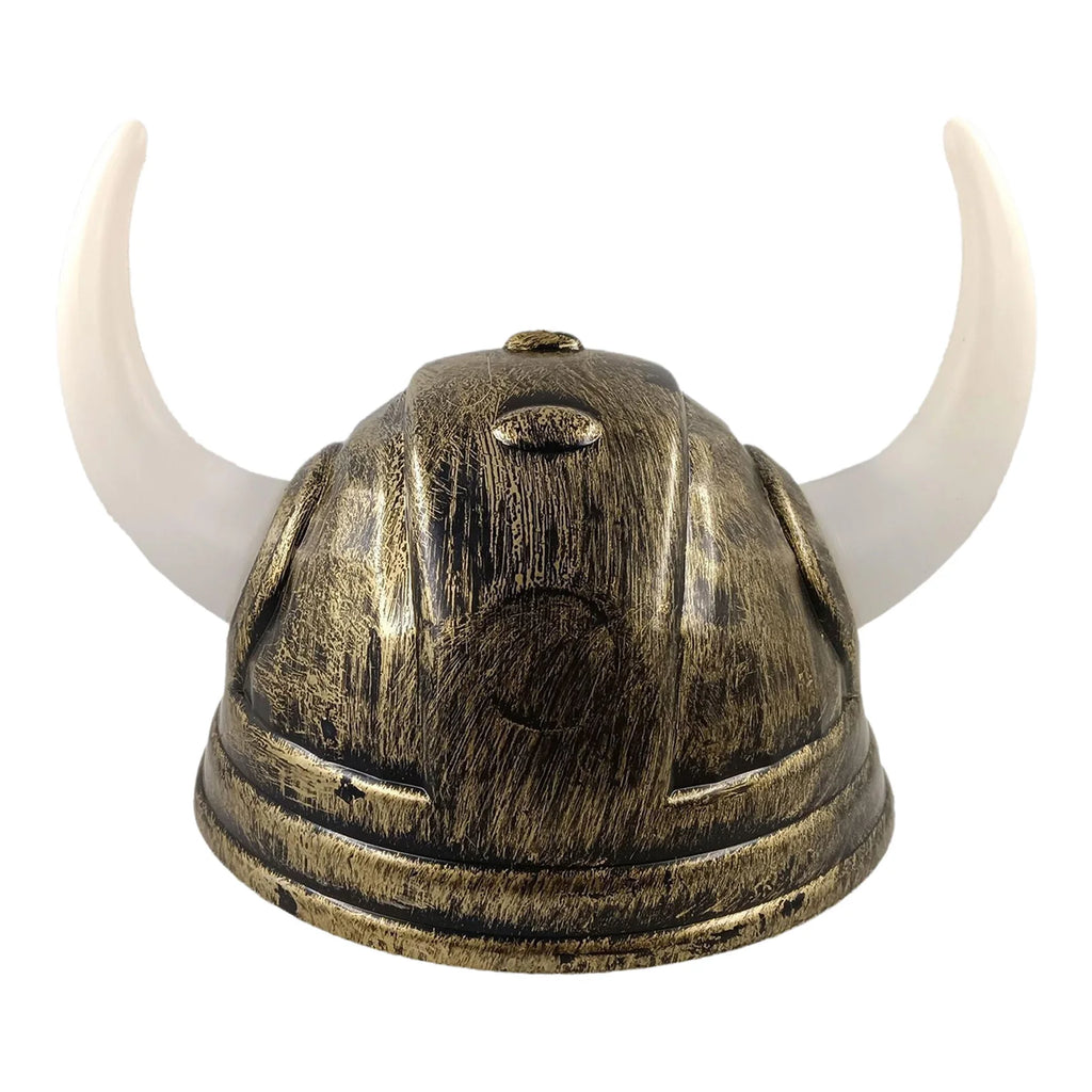 Vikinghjelm med Horn og Fletter