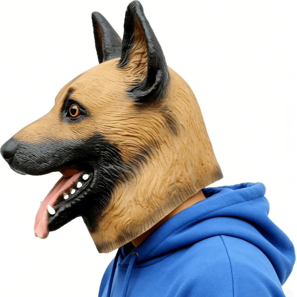 Schæfer Hundehode Lateksmaske