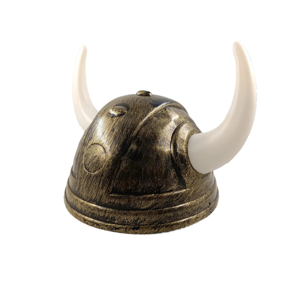 Vikinghjelm med Horn og Fletter