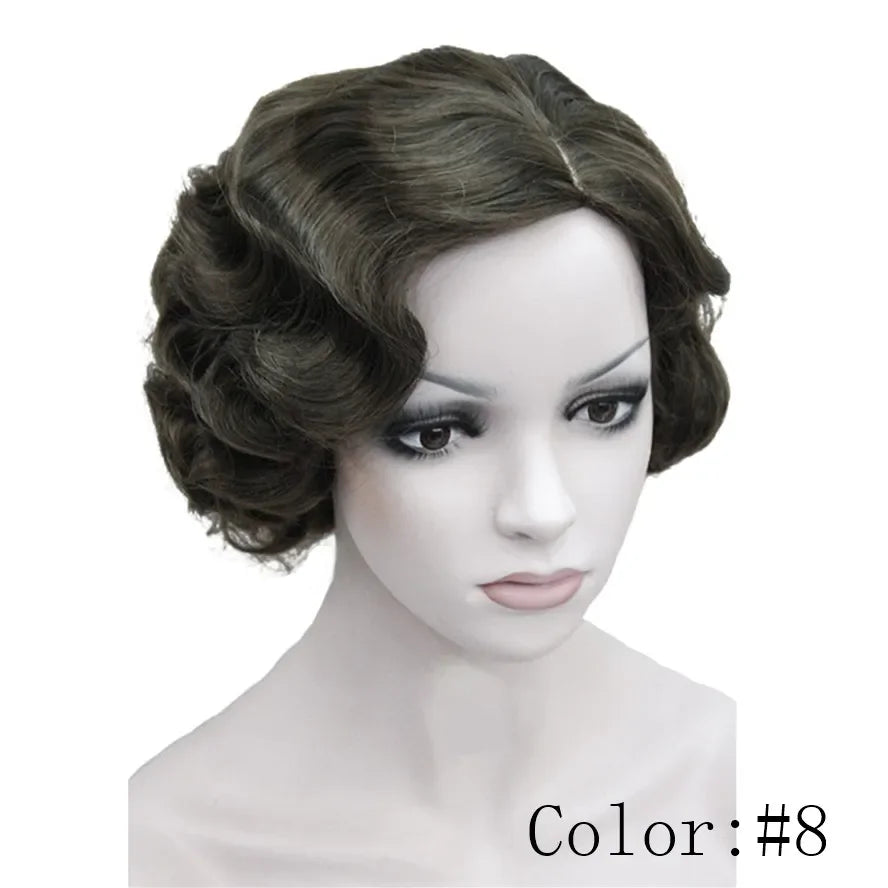 1920-talls Retro Flapper Parykk Finger Waves