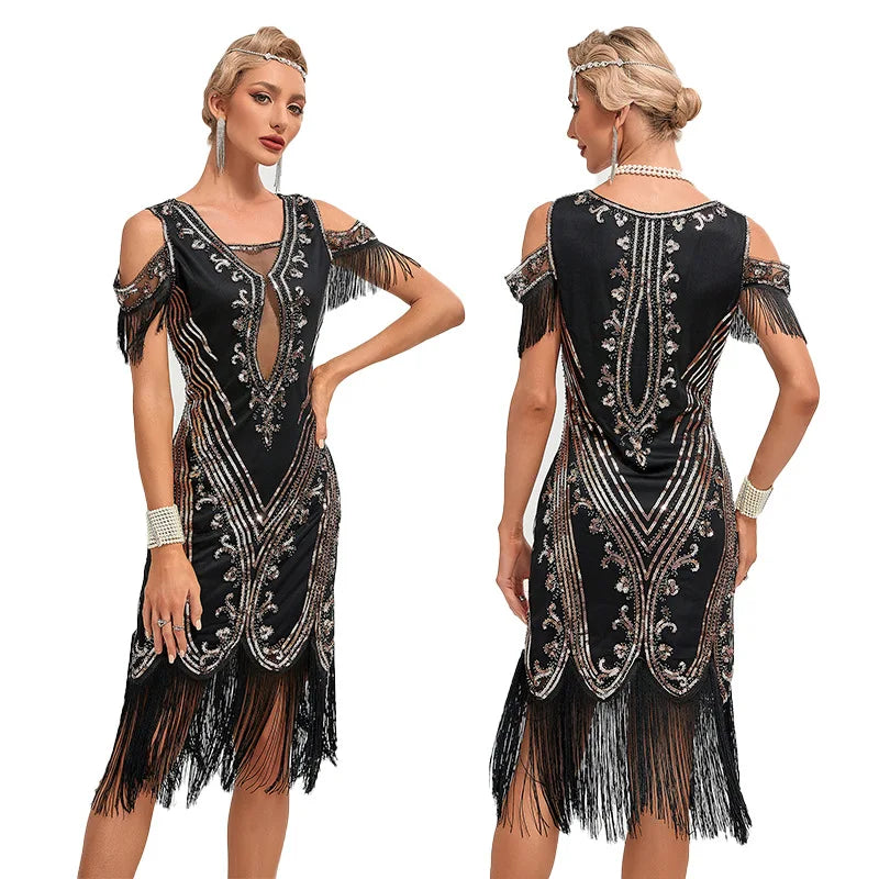 Vintage Flapper Kjole 1920-tallet (Opptil 3XL)