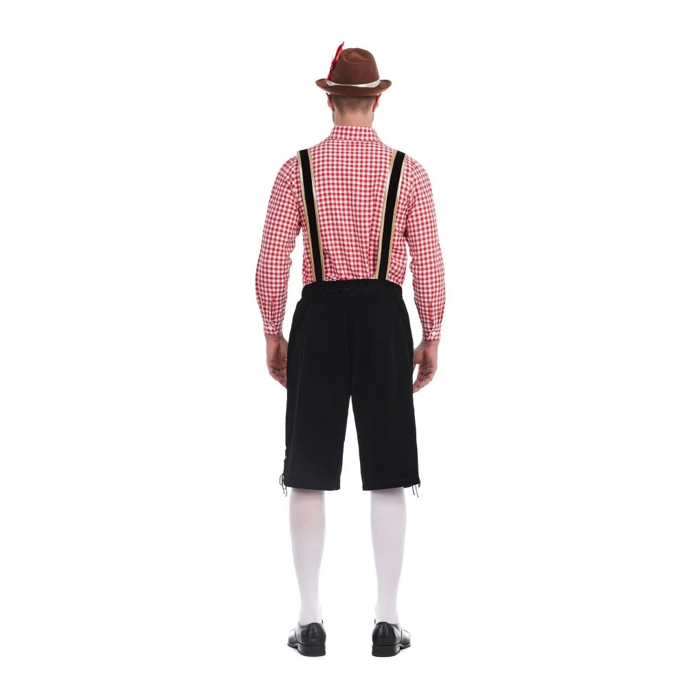 3-Delers Lederhosen Oktoberfest Antrekk for Menn