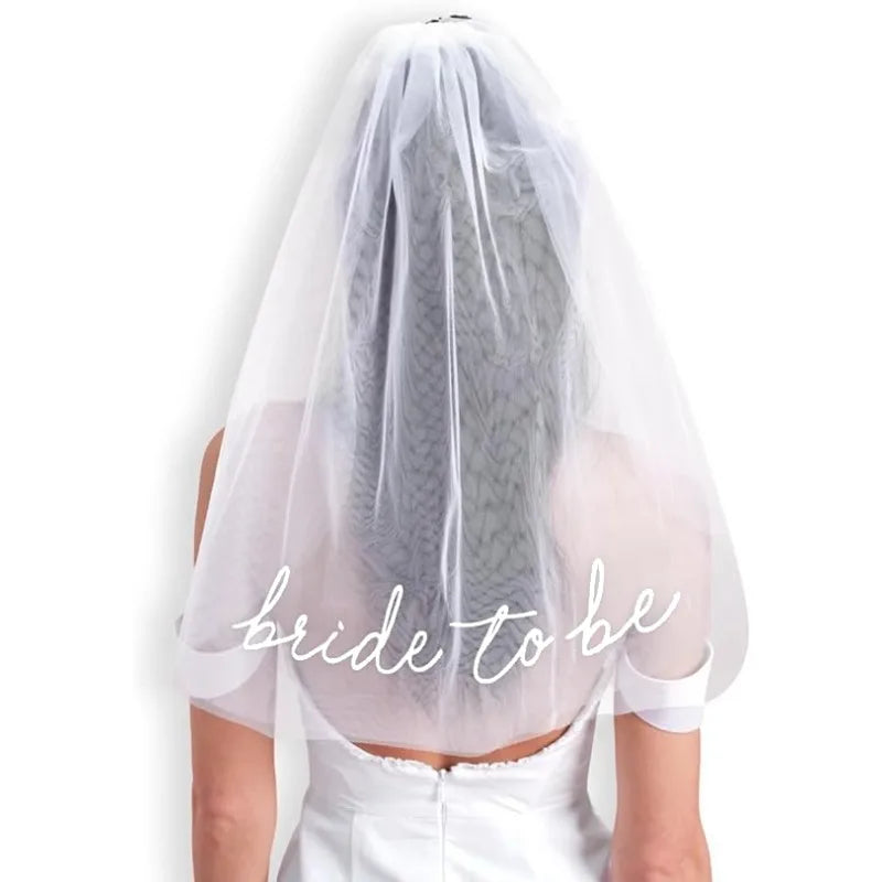 Bride To Be Slør med Hårpynt / Spenne