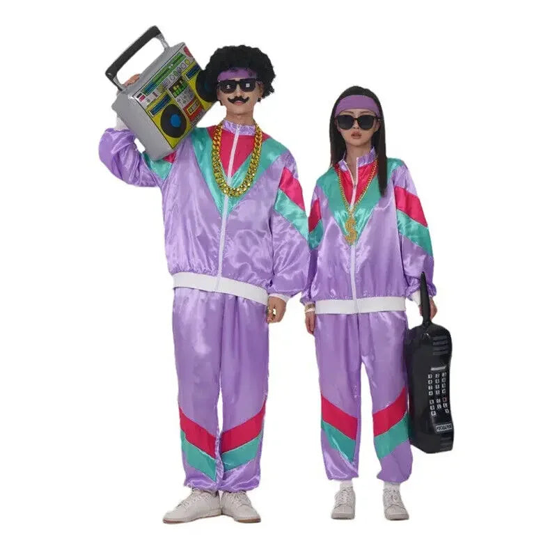Klassisk 80s & 90s Shell Suit Kostyme for Herre