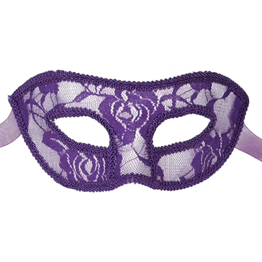 Håndlaget Blondemaske med Satengbånd