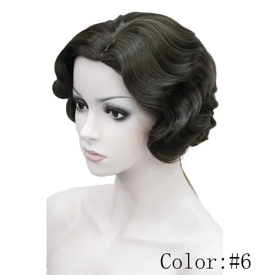 1920-talls Retro Flapper Parykk Finger Waves