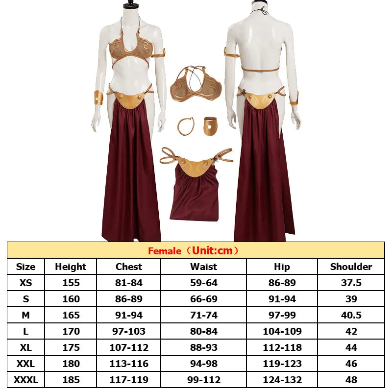 Prinsesse Leia Slave Bikini Kostyme