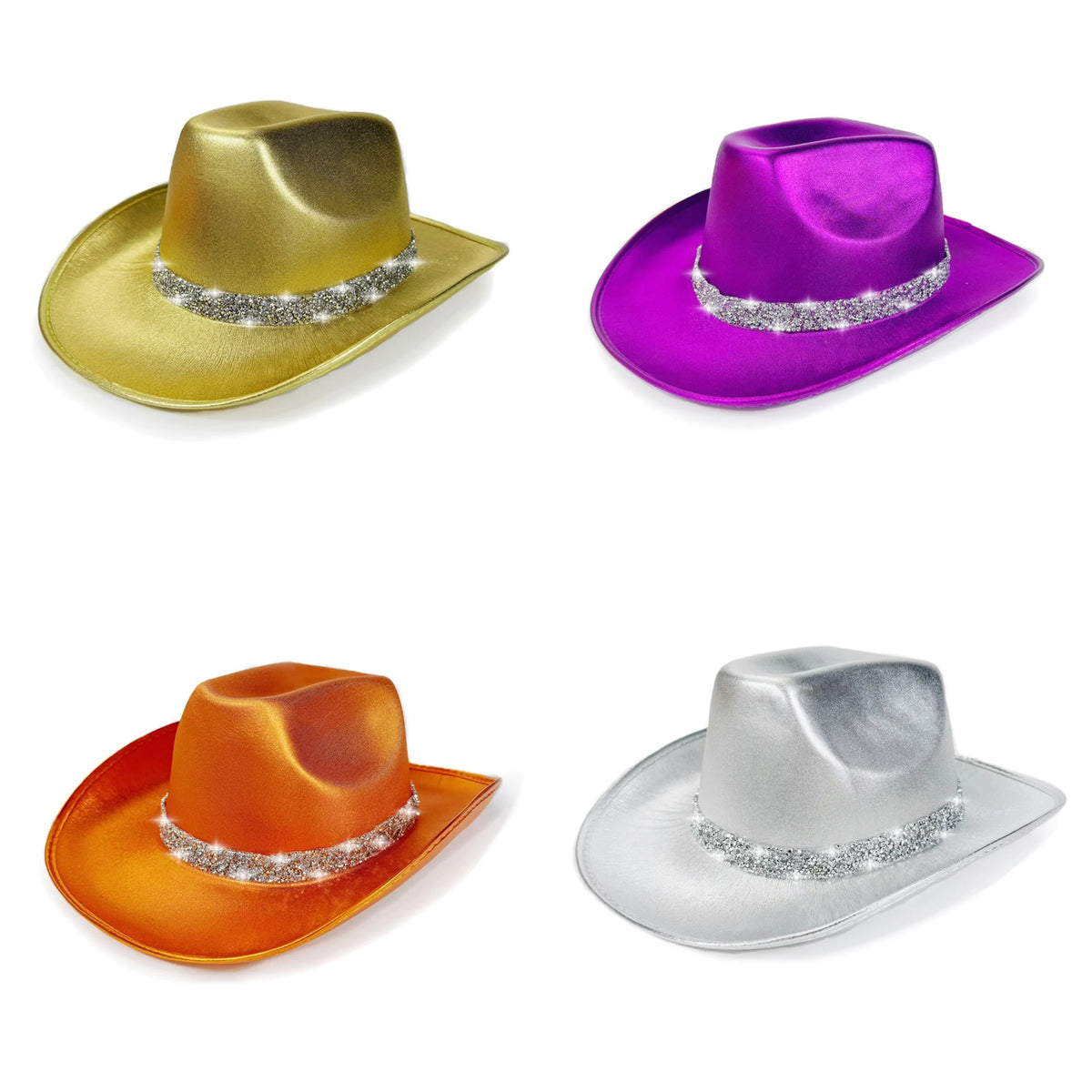 Glitrende Western Cowboyhatt