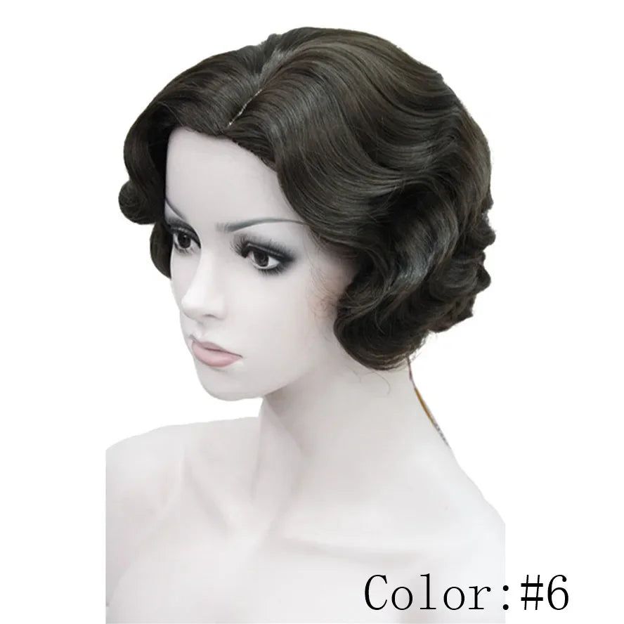 1920-talls Retro Flapper Parykk Finger Waves