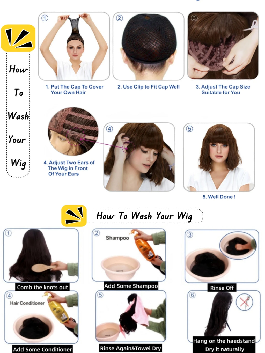 Lang 1920-talls Finger Wave Gatsby Parykk