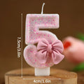 Glitrende 3D Tall-Kakelys Rosa (0-9)