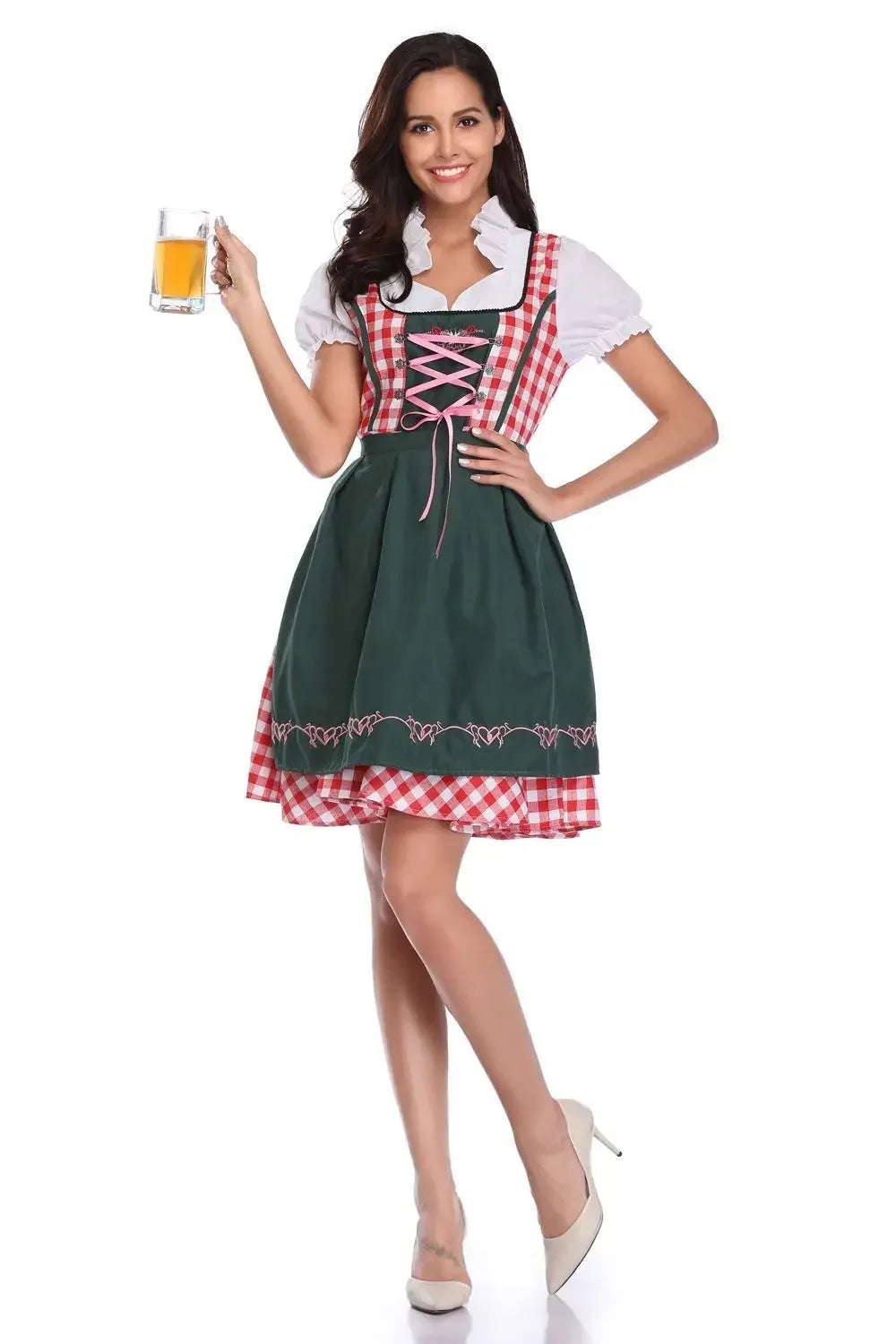 Tradisjonell Bayersk Dirndl Kjole til Dame