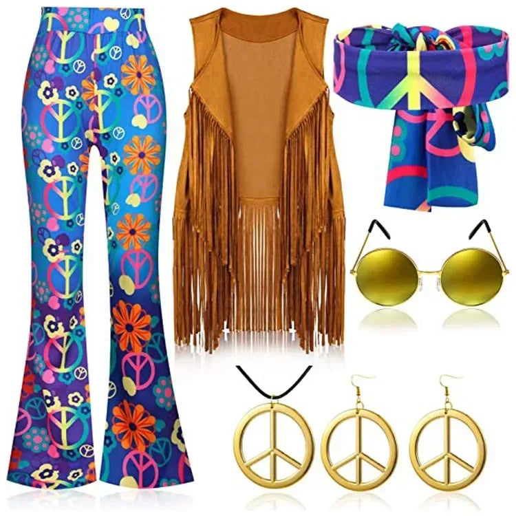 70-talls Hippie & Disko Kostyme for Herrer