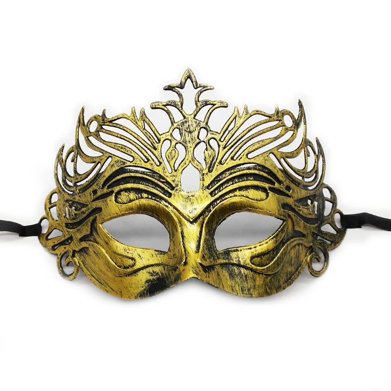 Vintage Prins Maskeradadmaske med Krone