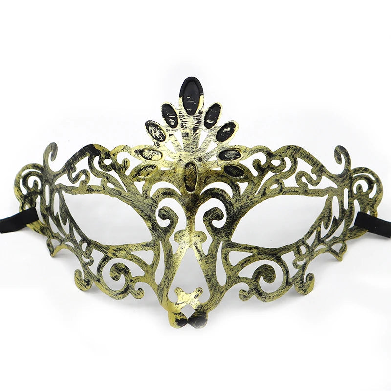 Vintage Prins Maskeradadmaske med Krone