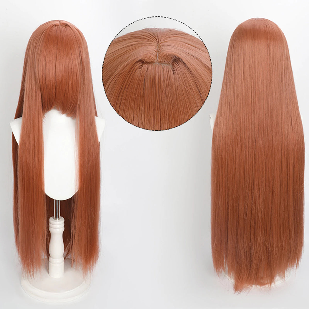 Ekstra Lang Rett Cosplay-Parykk (100 cm)