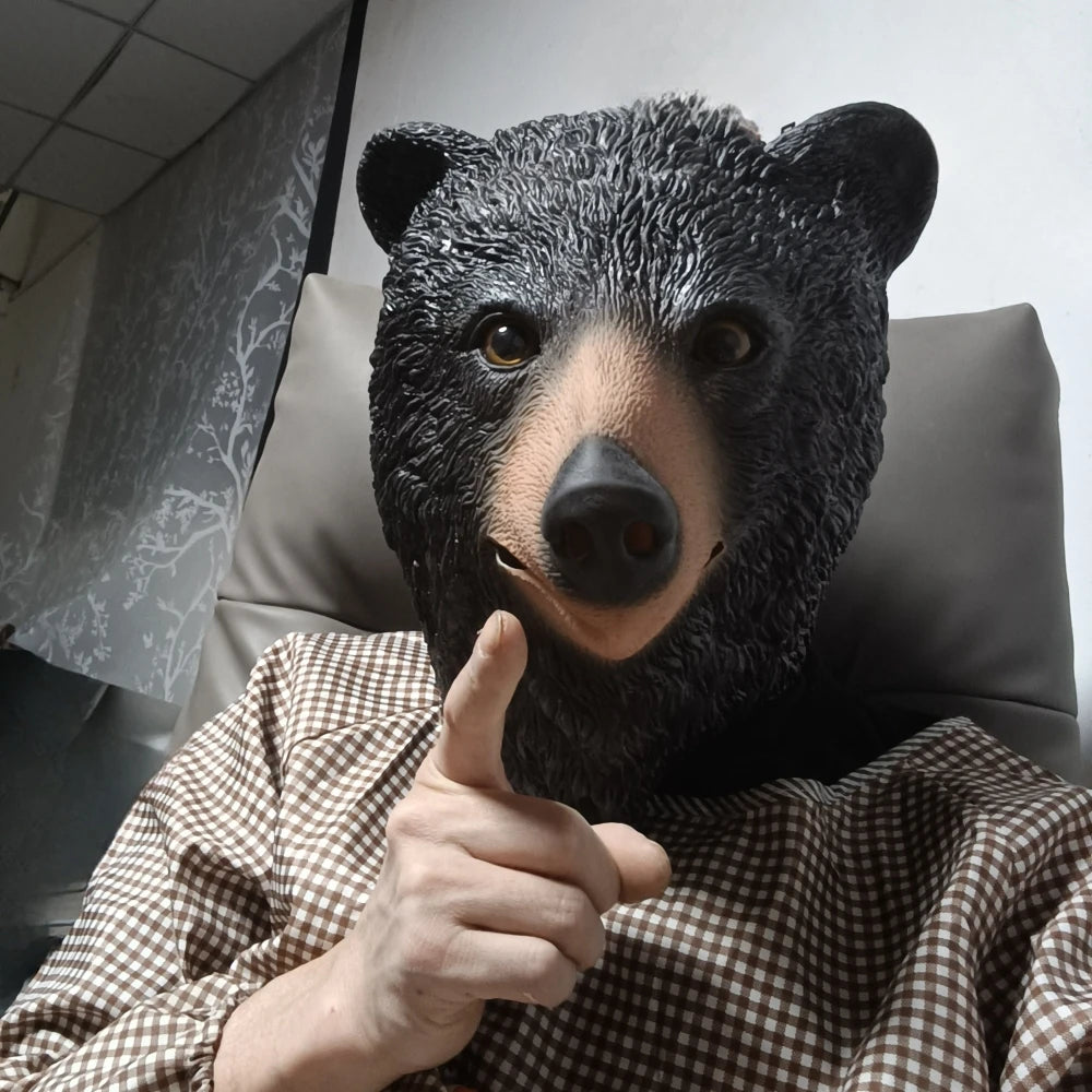 Realistisk Bjørn Maskot Dyremaske
