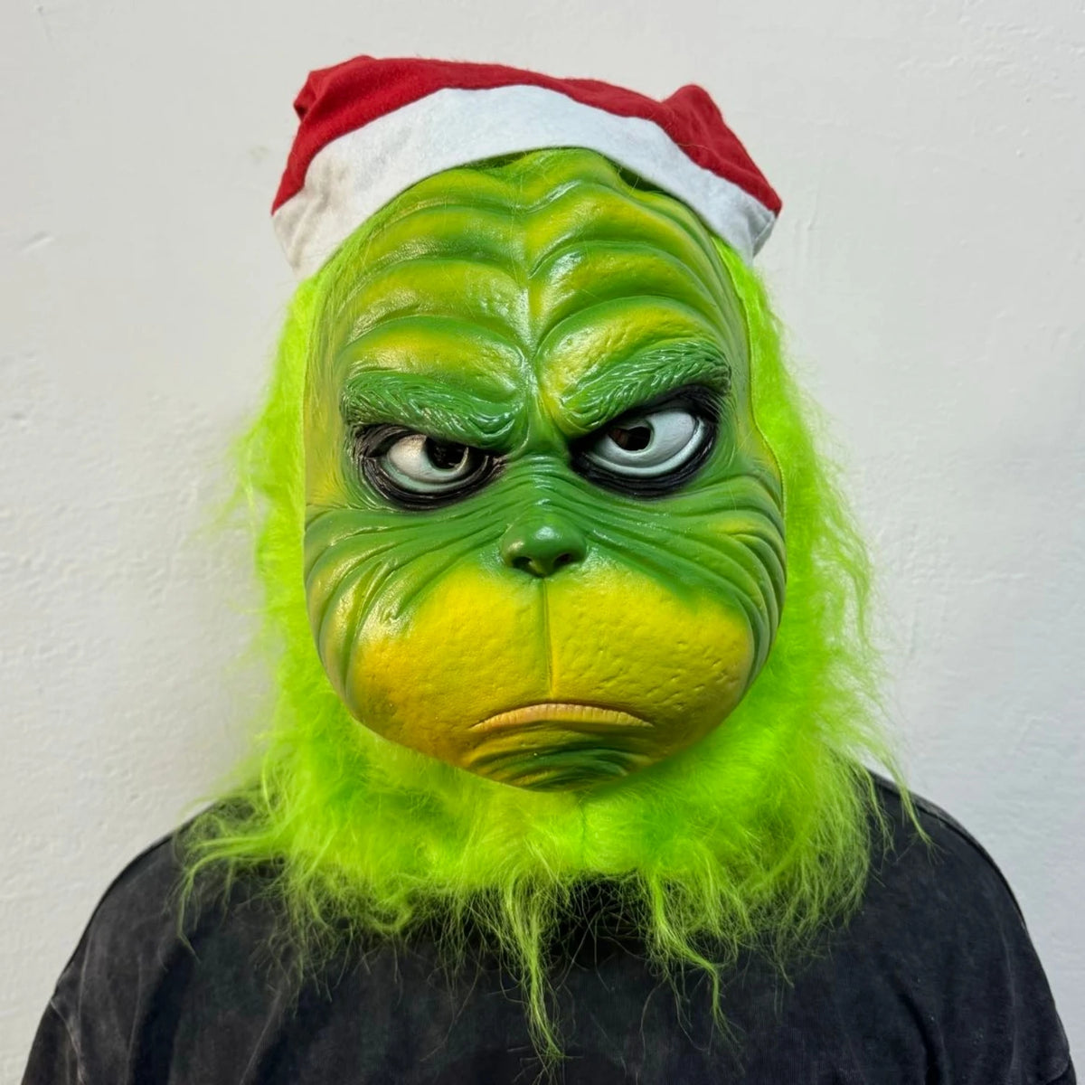 Grønn Monster Lateksmaske (Grinchen-stil)
