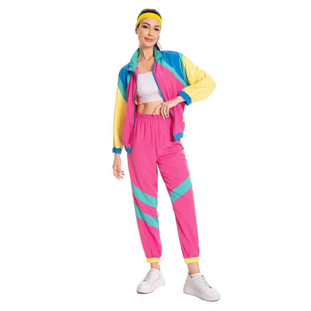 Klassisk 80s & 90s Treningsdress Kostyme for Damer