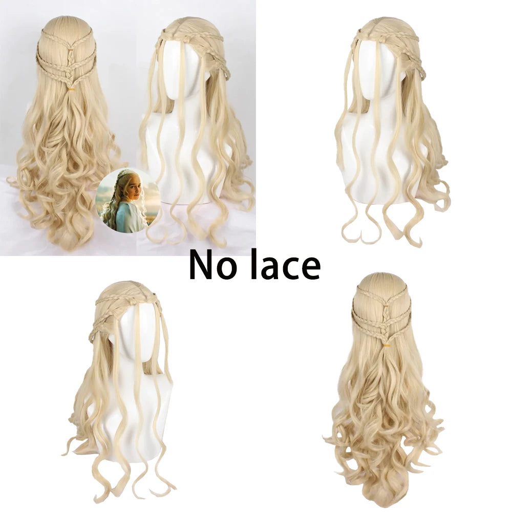 Daenerys Targaryen Lang Krøllete Cosplay-Parykk