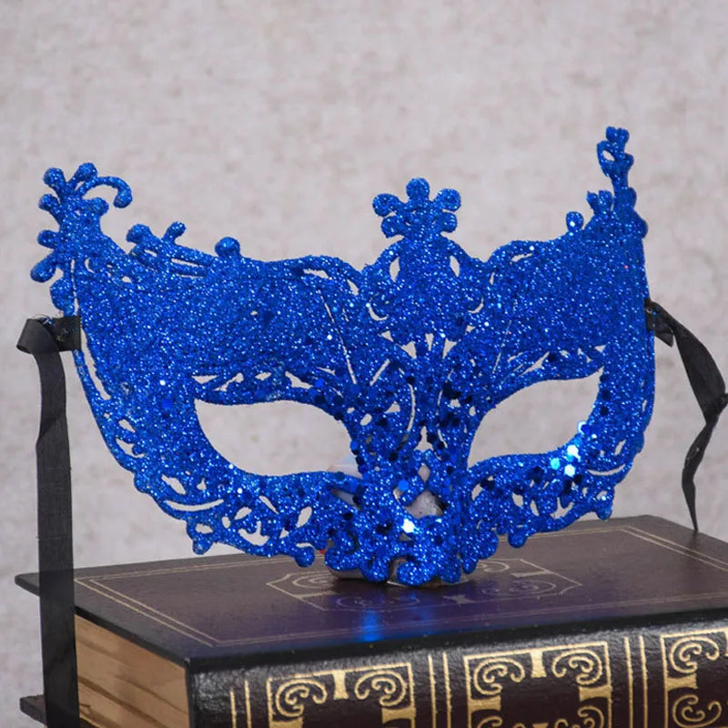 Glitrende Gullpudder Revemaske