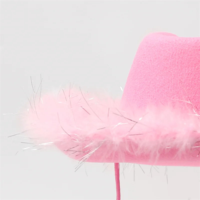 Glitrende Western Cowboyhatt