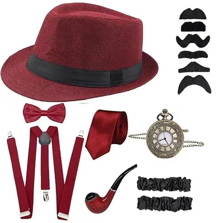Roaring 20s Herre Tilbehørsett (Gatsby Gangster)