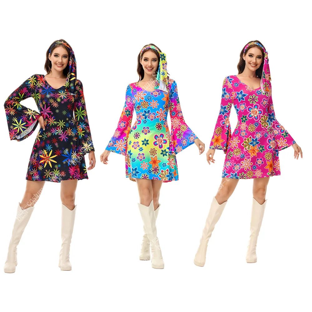 70-talls Hippie & Disko Kostyme for Herrer