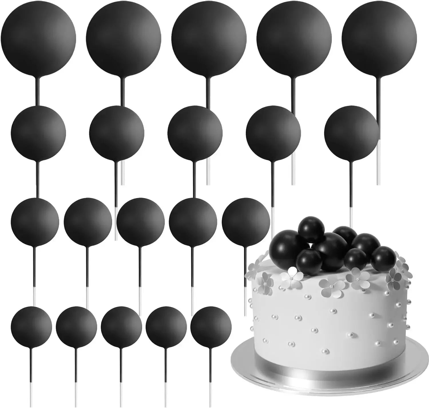 20-Pakning Mini Ballong Kake-Topper Sett