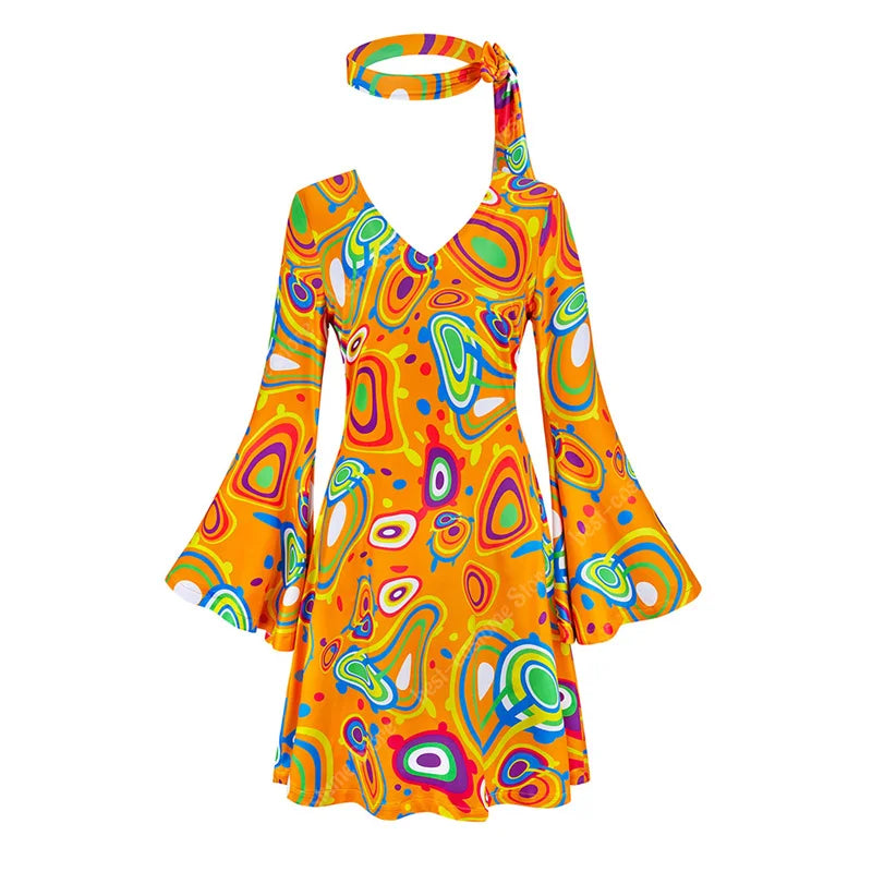 70-talls Hippie & Disko Kostyme for Herrer