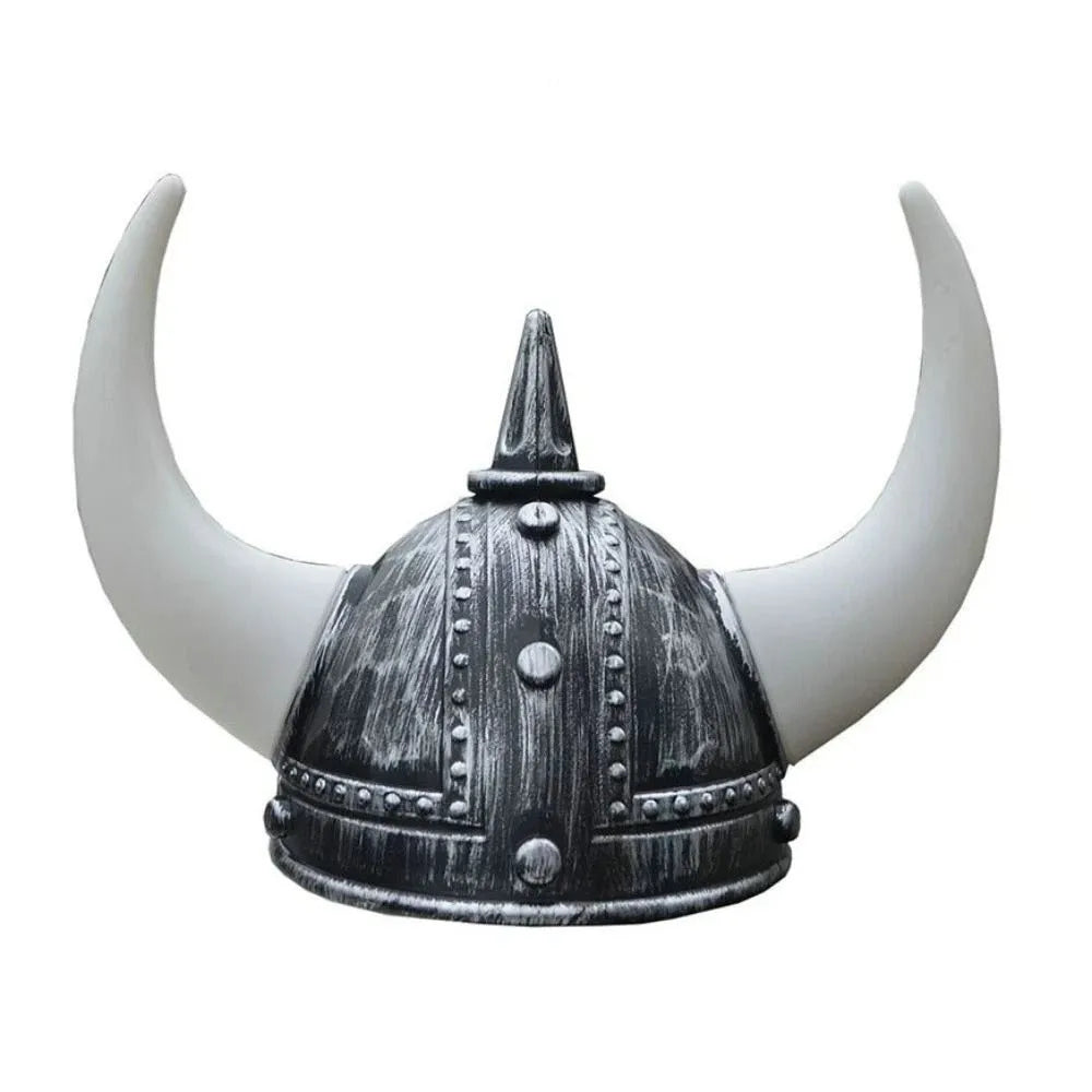 Vikinghjelm med Horn og Fletter