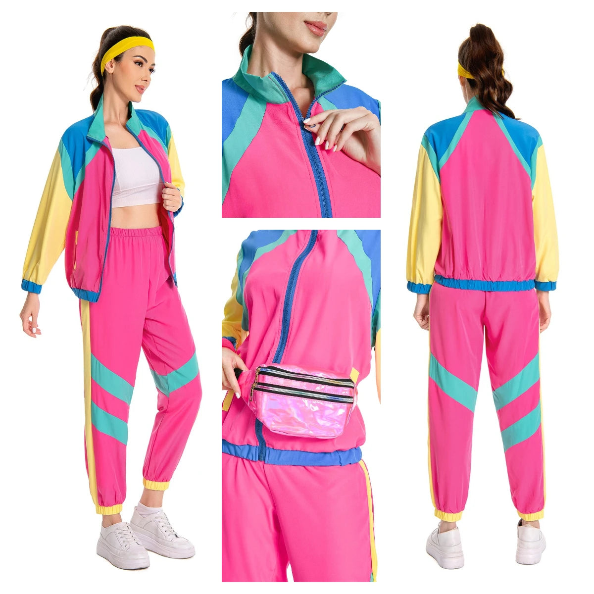 Klassisk 80s & 90s Treningsdress Kostyme for Damer