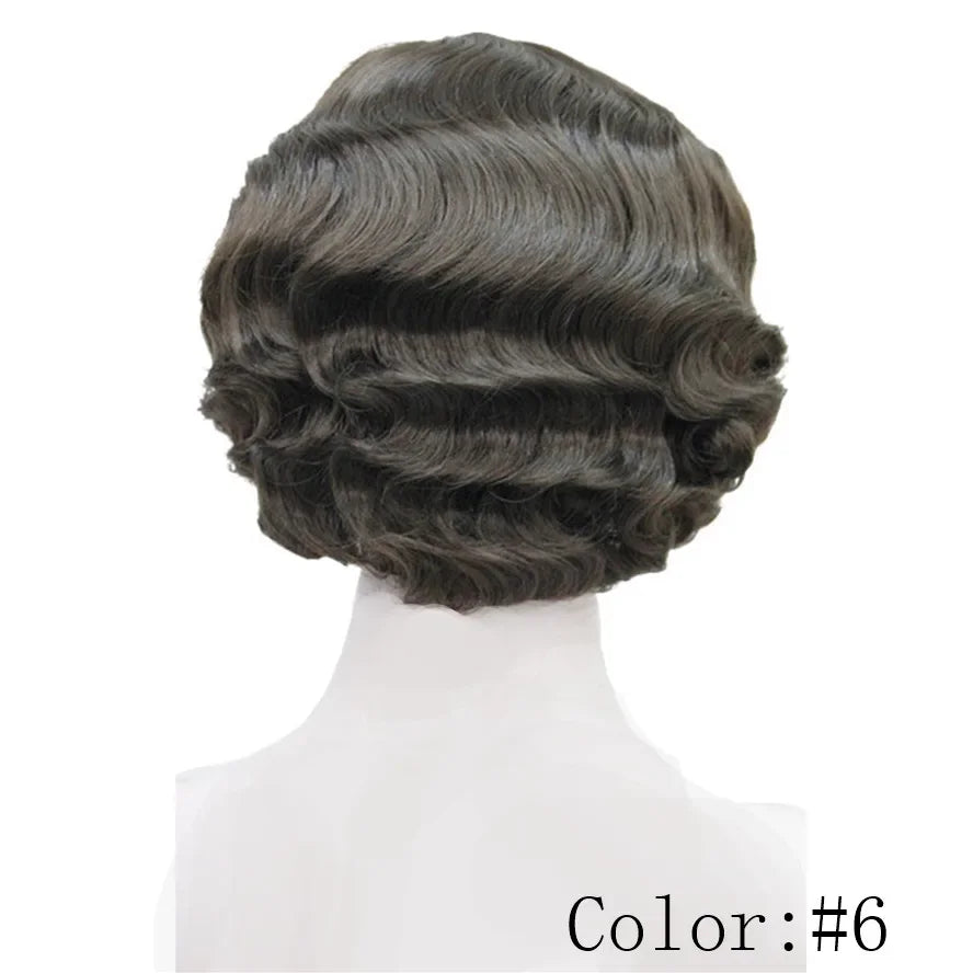 1920-talls Retro Flapper Parykk Finger Waves