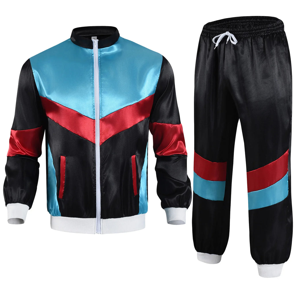 Klassisk 80s Retro Vindjakke Treningsdress for Herre