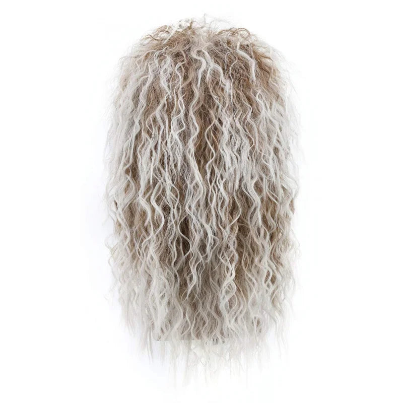 70s & 80s Krøllete Rocker Mullet Parykk