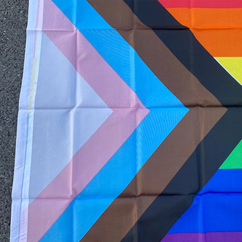 Stort Regnbueflagg 90x150cm Banner i Polyester