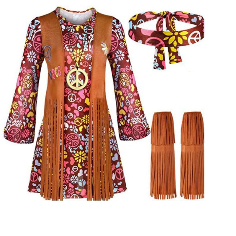 70-talls Hippie & Disko Kostyme for Herrer