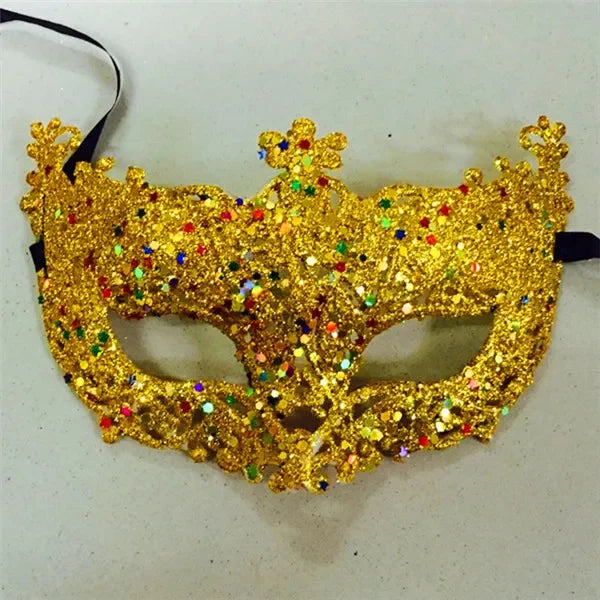 Paljett & Blonde Revemaske for Prinsesser