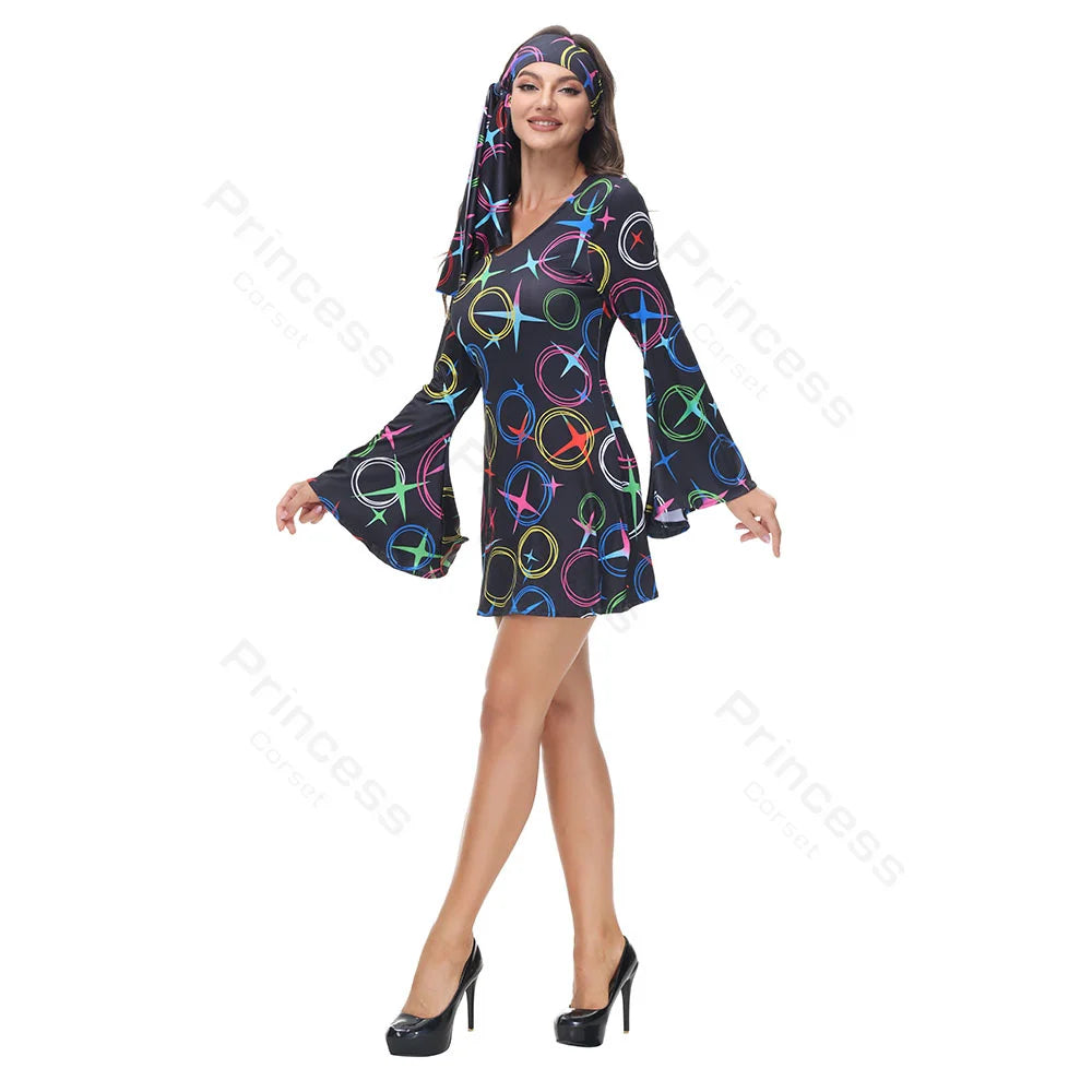 70-talls Hippie & Disko Kostyme for Herrer