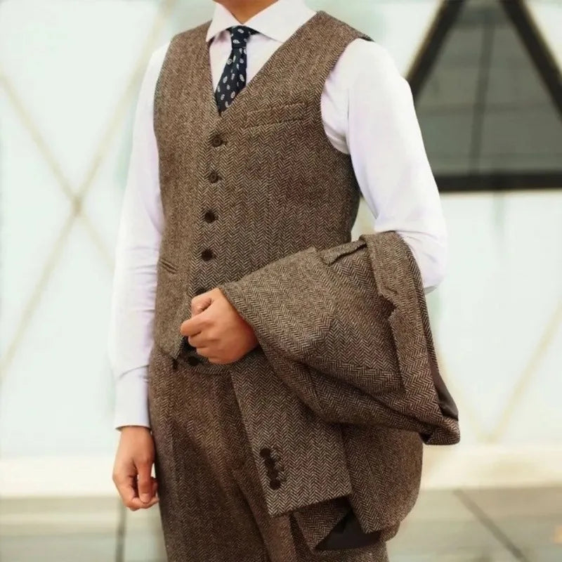 Peaky Blinders 3-Delt Rutete Dress for Menn